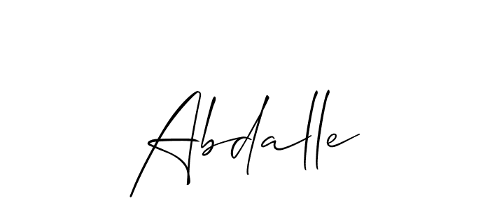 Create a beautiful signature design for name Abdalle. With this signature (Allison_Script) fonts, you can make a handwritten signature for free. Abdalle signature style 2 images and pictures png