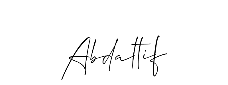 You should practise on your own different ways (Allison_Script) to write your name (Abdaltif) in signature. don't let someone else do it for you. Abdaltif signature style 2 images and pictures png