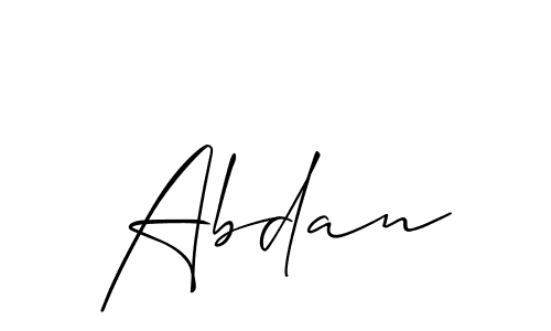 Similarly Allison_Script is the best handwritten signature design. Signature creator online .You can use it as an online autograph creator for name Abdan. Abdan signature style 2 images and pictures png
