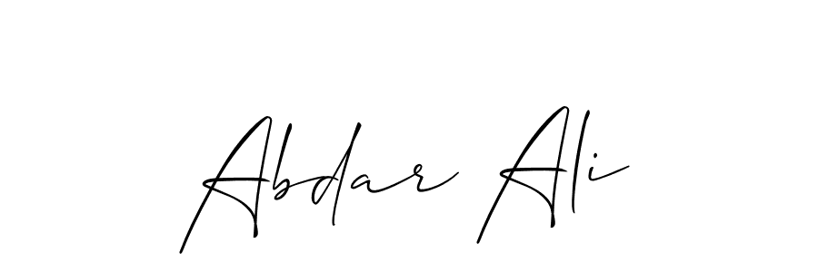 You should practise on your own different ways (Allison_Script) to write your name (Abdar Ali) in signature. don't let someone else do it for you. Abdar Ali signature style 2 images and pictures png