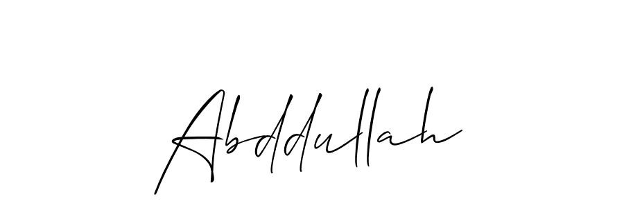 Use a signature maker to create a handwritten signature online. With this signature software, you can design (Allison_Script) your own signature for name Abddullah. Abddullah signature style 2 images and pictures png