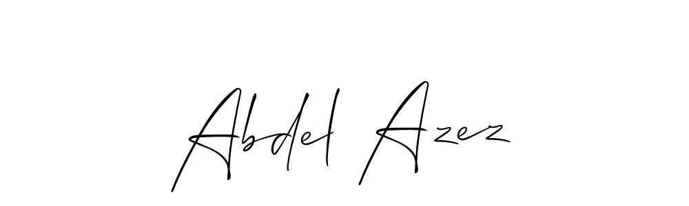 How to make Abdel Azez signature? Allison_Script is a professional autograph style. Create handwritten signature for Abdel Azez name. Abdel Azez signature style 2 images and pictures png