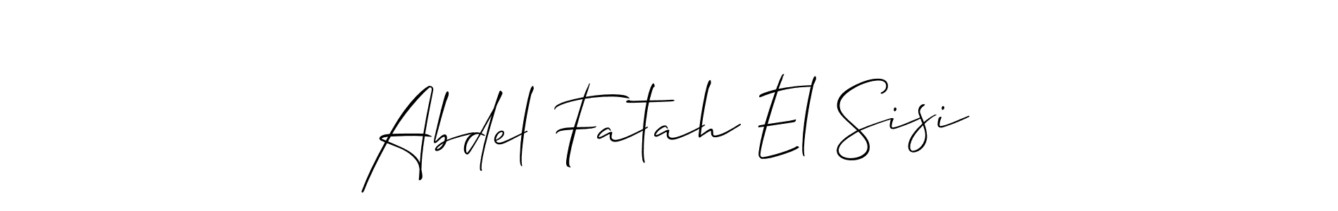 Use a signature maker to create a handwritten signature online. With this signature software, you can design (Allison_Script) your own signature for name Abdel Fatah El Sisi. Abdel Fatah El Sisi signature style 2 images and pictures png