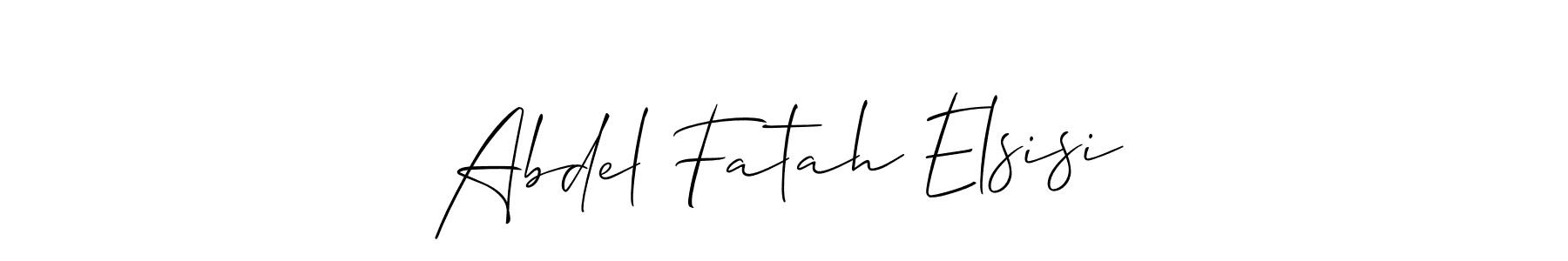 The best way (Allison_Script) to make a short signature is to pick only two or three words in your name. The name Abdel Fatah Elsisi include a total of six letters. For converting this name. Abdel Fatah Elsisi signature style 2 images and pictures png