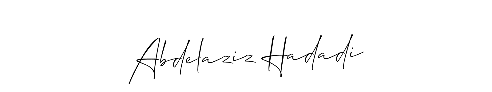 Design your own signature with our free online signature maker. With this signature software, you can create a handwritten (Allison_Script) signature for name Abdelaziz Hadadi. Abdelaziz Hadadi signature style 2 images and pictures png
