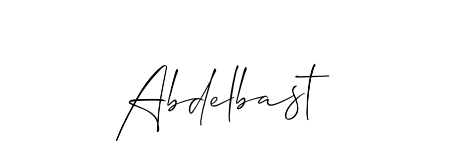 Make a beautiful signature design for name Abdelbast. With this signature (Allison_Script) style, you can create a handwritten signature for free. Abdelbast signature style 2 images and pictures png
