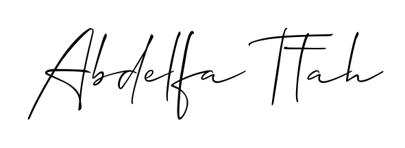 A timeless handwritten aesthetic for Abdelfa Ttah. The Allison_Script font gives your signature a handcrafted feel with natural curves. Abdelfa Ttah signature style 2 images and pictures png