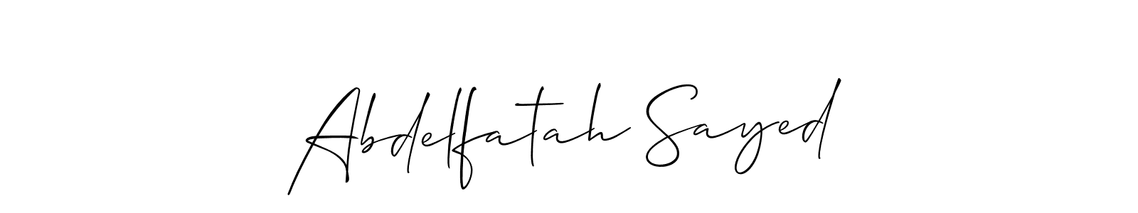 It looks lik you need a new signature style for name Abdelfatah Sayed. Design unique handwritten (Allison_Script) signature with our free signature maker in just a few clicks. Abdelfatah Sayed signature style 2 images and pictures png