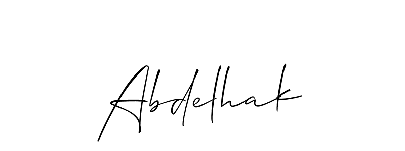 if you are searching for the best signature style for your name Abdelhak. so please give up your signature search. here we have designed multiple signature styles  using Allison_Script. Abdelhak signature style 2 images and pictures png