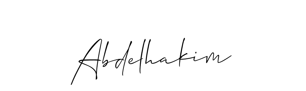 How to make Abdelhakim name signature. Use Allison_Script style for creating short signs online. This is the latest handwritten sign. Abdelhakim signature style 2 images and pictures png