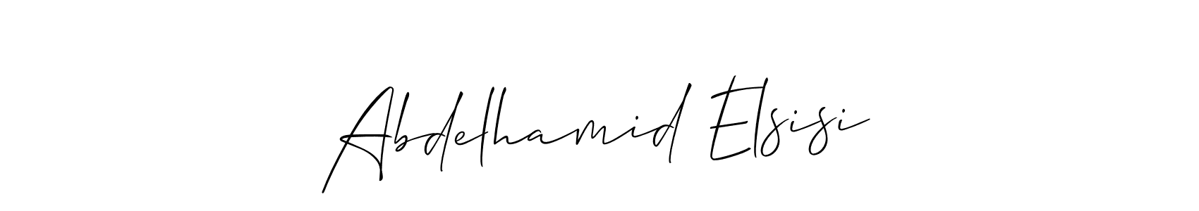 Design your own signature with our free online signature maker. With this signature software, you can create a handwritten (Allison_Script) signature for name Abdelhamid Elsisi. Abdelhamid Elsisi signature style 2 images and pictures png