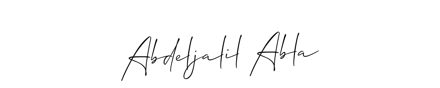 You can use this online signature creator to create a handwritten signature for the name Abdeljalil Abla. This is the best online autograph maker. Abdeljalil Abla signature style 2 images and pictures png