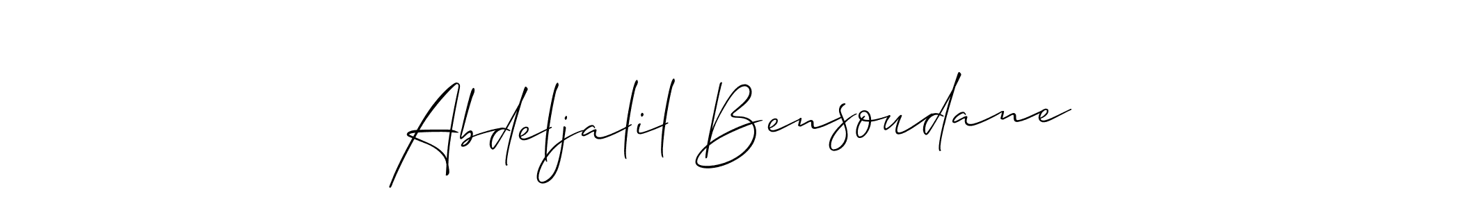 Similarly Allison_Script is the best handwritten signature design. Signature creator online .You can use it as an online autograph creator for name Abdeljalil Bensoudane. Abdeljalil Bensoudane signature style 2 images and pictures png
