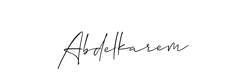 Design your own signature with our free online signature maker. With this signature software, you can create a handwritten (Allison_Script) signature for name Abdelkarem. Abdelkarem signature style 2 images and pictures png