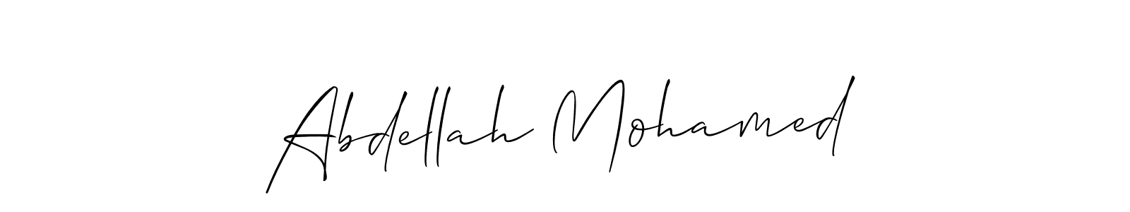 Use a signature maker to create a handwritten signature online. With this signature software, you can design (Allison_Script) your own signature for name Abdellah Mohamed. Abdellah Mohamed signature style 2 images and pictures png