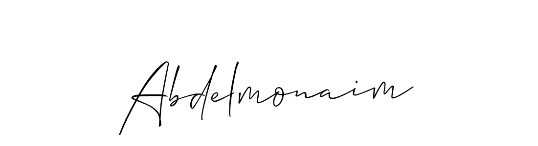 Allison_Script is a professional signature style that is perfect for those who want to add a touch of class to their signature. It is also a great choice for those who want to make their signature more unique. Get Abdelmonaim name to fancy signature for free. Abdelmonaim signature style 2 images and pictures png