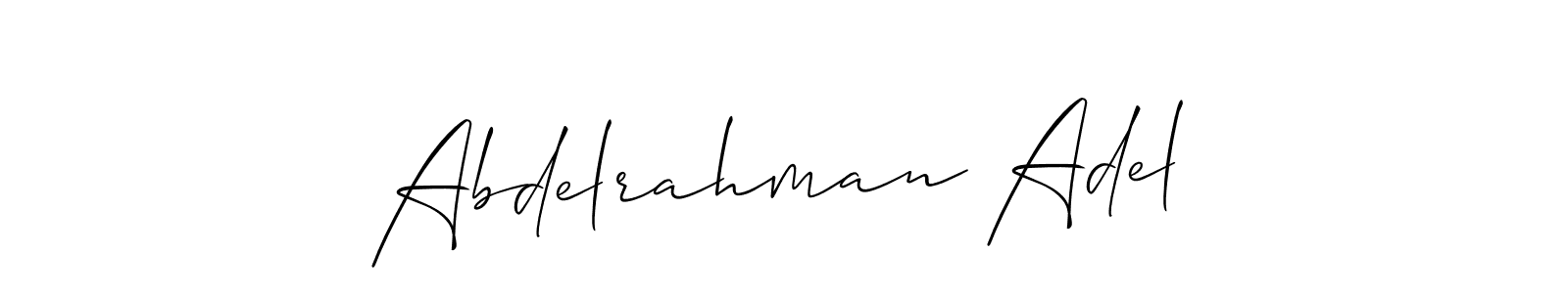Make a beautiful signature design for name Abdelrahman Adel. With this signature (Allison_Script) style, you can create a handwritten signature for free. Abdelrahman Adel signature style 2 images and pictures png