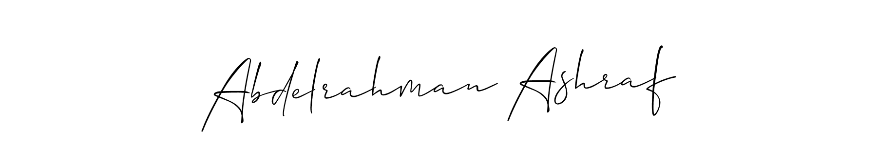 It looks lik you need a new signature style for name Abdelrahman Ashraf. Design unique handwritten (Allison_Script) signature with our free signature maker in just a few clicks. Abdelrahman Ashraf signature style 2 images and pictures png