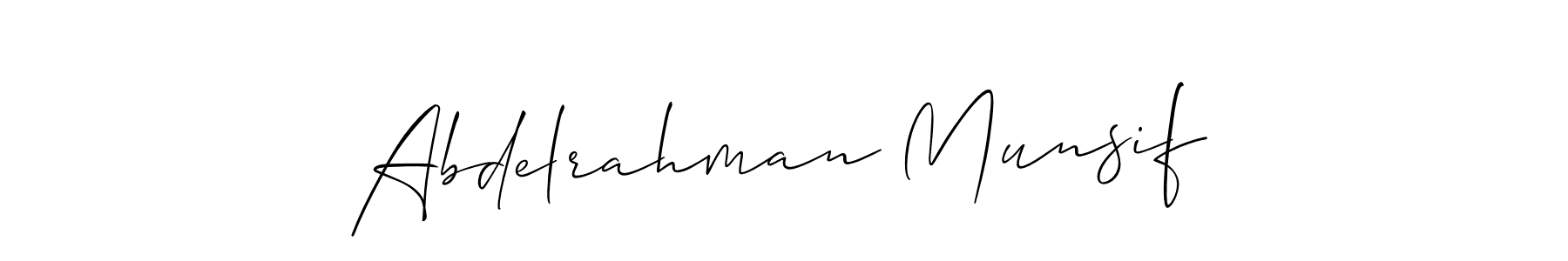You should practise on your own different ways (Allison_Script) to write your name (Abdelrahman Munsif) in signature. don't let someone else do it for you. Abdelrahman Munsif signature style 2 images and pictures png