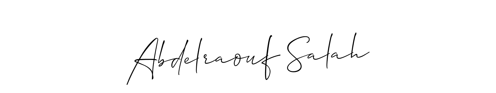 You should practise on your own different ways (Allison_Script) to write your name (Abdelraouf Salah) in signature. don't let someone else do it for you. Abdelraouf Salah signature style 2 images and pictures png
