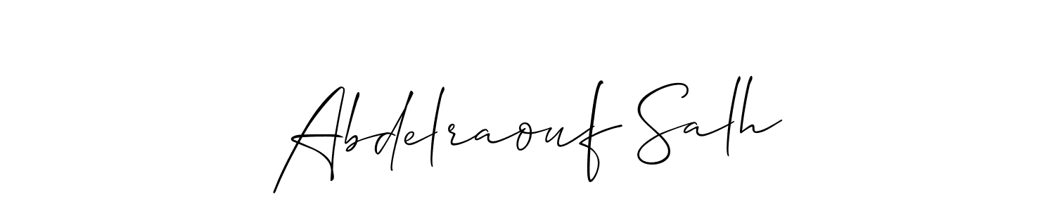 Also You can easily find your signature by using the search form. We will create Abdelraouf Salh name handwritten signature images for you free of cost using Allison_Script sign style. Abdelraouf Salh signature style 2 images and pictures png