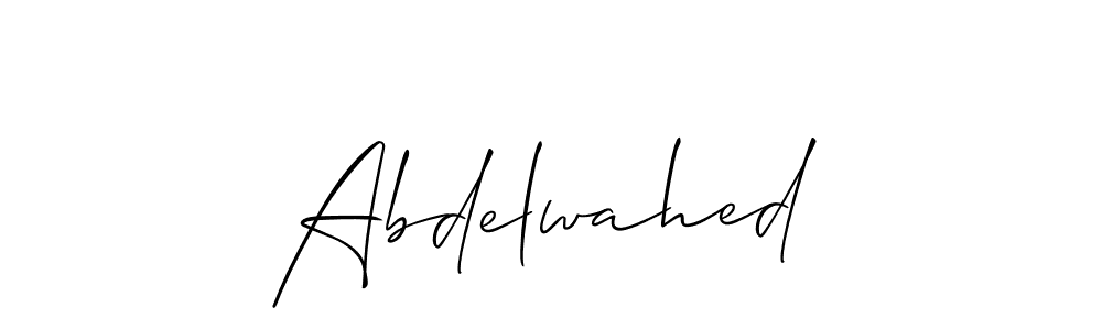 It looks lik you need a new signature style for name Abdelwahed. Design unique handwritten (Allison_Script) signature with our free signature maker in just a few clicks. Abdelwahed signature style 2 images and pictures png