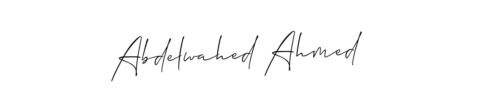 Make a short Abdelwahed Ahmed signature style. Manage your documents anywhere anytime using Allison_Script. Create and add eSignatures, submit forms, share and send files easily. Abdelwahed Ahmed signature style 2 images and pictures png