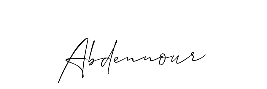 The best way (Allison_Script) to make a short signature is to pick only two or three words in your name. The name Abdennour include a total of six letters. For converting this name. Abdennour signature style 2 images and pictures png