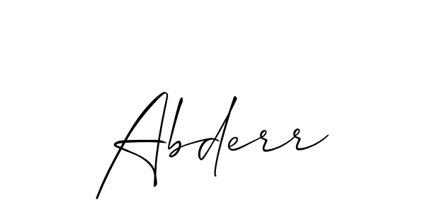 You should practise on your own different ways (Allison_Script) to write your name (Abderr) in signature. don't let someone else do it for you. Abderr signature style 2 images and pictures png