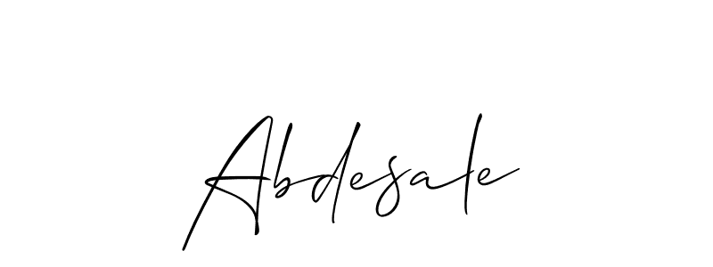 How to Draw Abdesale signature style? Allison_Script is a latest design signature styles for name Abdesale. Abdesale signature style 2 images and pictures png