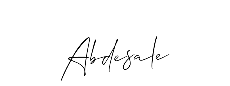 How to Draw Abdesale signature style? Allison_Script is a latest design signature styles for name Abdesale. Abdesale signature style 2 images and pictures png