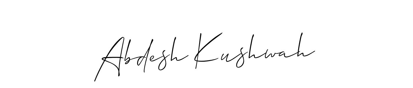 Create a beautiful signature design for name Abdesh Kushwah. With this signature (Allison_Script) fonts, you can make a handwritten signature for free. Abdesh Kushwah signature style 2 images and pictures png