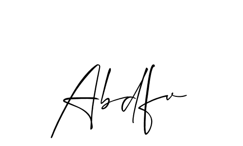 Similarly Allison_Script is the best handwritten signature design. Signature creator online .You can use it as an online autograph creator for name Abdfv. Abdfv signature style 2 images and pictures png