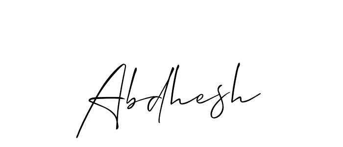 It looks lik you need a new signature style for name Abdhesh. Design unique handwritten (Allison_Script) signature with our free signature maker in just a few clicks. Abdhesh signature style 2 images and pictures png