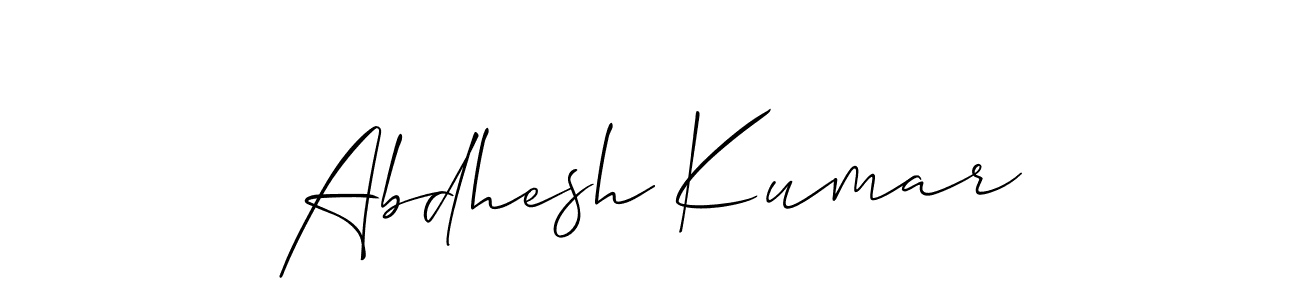 It looks lik you need a new signature style for name Abdhesh Kumar. Design unique handwritten (Allison_Script) signature with our free signature maker in just a few clicks. Abdhesh Kumar signature style 2 images and pictures png