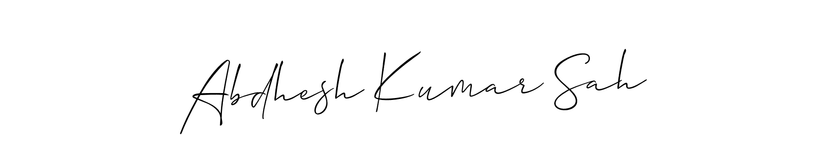 It looks lik you need a new signature style for name Abdhesh Kumar Sah. Design unique handwritten (Allison_Script) signature with our free signature maker in just a few clicks. Abdhesh Kumar Sah signature style 2 images and pictures png