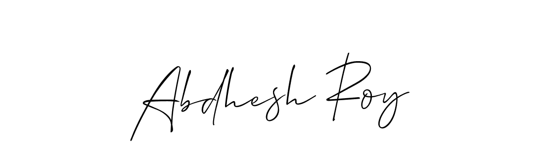 How to make Abdhesh Roy name signature. Use Allison_Script style for creating short signs online. This is the latest handwritten sign. Abdhesh Roy signature style 2 images and pictures png