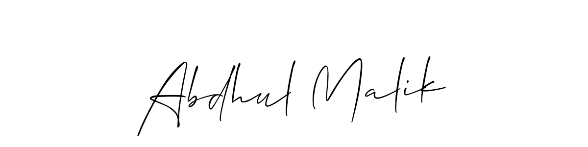 The best way (Allison_Script) to make a short signature is to pick only two or three words in your name. The name Abdhul Malik include a total of six letters. For converting this name. Abdhul Malik signature style 2 images and pictures png