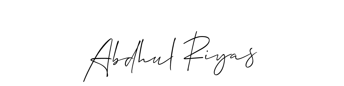 Also You can easily find your signature by using the search form. We will create Abdhul Riyas name handwritten signature images for you free of cost using Allison_Script sign style. Abdhul Riyas signature style 2 images and pictures png