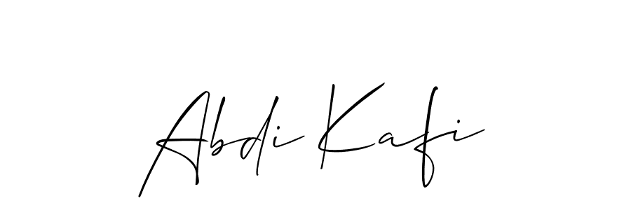 Make a beautiful signature design for name Abdi Kafi. With this signature (Allison_Script) style, you can create a handwritten signature for free. Abdi Kafi signature style 2 images and pictures png