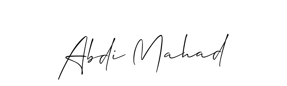 Also You can easily find your signature by using the search form. We will create Abdi Mahad name handwritten signature images for you free of cost using Allison_Script sign style. Abdi Mahad signature style 2 images and pictures png