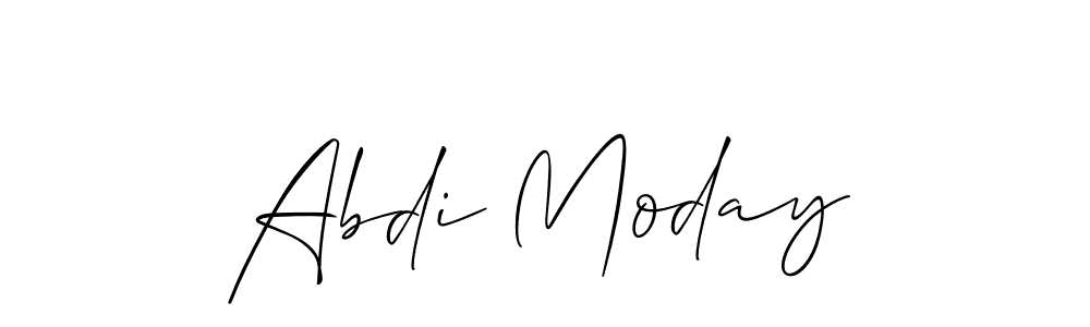 Abdi Moday stylish signature style. Best Handwritten Sign (Allison_Script) for my name. Handwritten Signature Collection Ideas for my name Abdi Moday. Abdi Moday signature style 2 images and pictures png