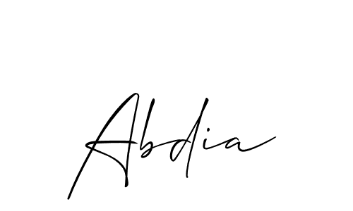 How to make Abdia signature? Allison_Script is a professional autograph style. Create handwritten signature for Abdia name. Abdia signature style 2 images and pictures png