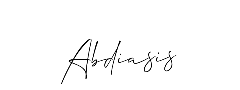 Also we have Abdiasis name is the best signature style. Create professional handwritten signature collection using Allison_Script autograph style. Abdiasis signature style 2 images and pictures png