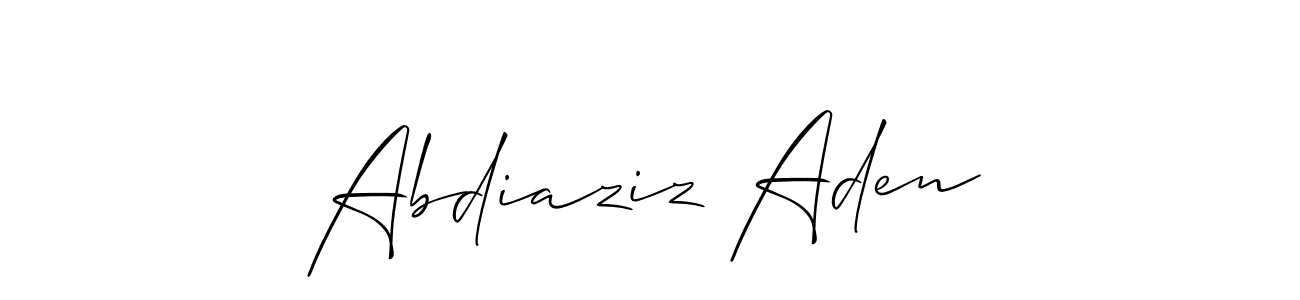 Check out images of Autograph of Abdiaziz Aden name. Actor Abdiaziz Aden Signature Style. Allison_Script is a professional sign style online. Abdiaziz Aden signature style 2 images and pictures png