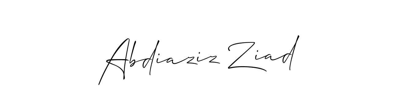 You should practise on your own different ways (Allison_Script) to write your name (Abdiaziz Ziad) in signature. don't let someone else do it for you. Abdiaziz Ziad signature style 2 images and pictures png