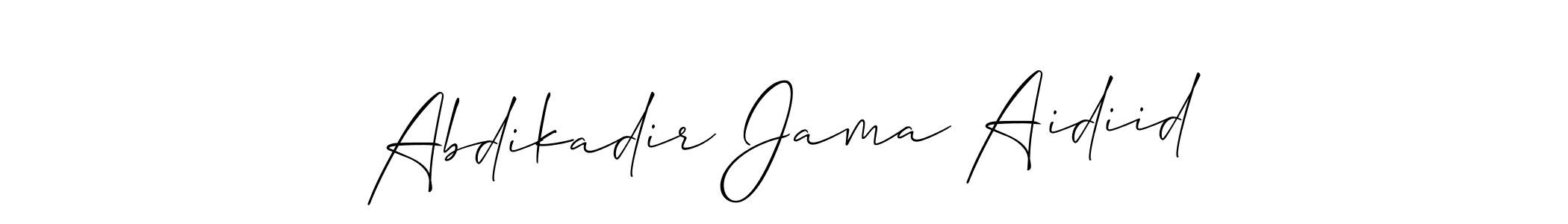 if you are searching for the best signature style for your name Abdikadir Jama Aidiid. so please give up your signature search. here we have designed multiple signature styles  using Allison_Script. Abdikadir Jama Aidiid signature style 2 images and pictures png