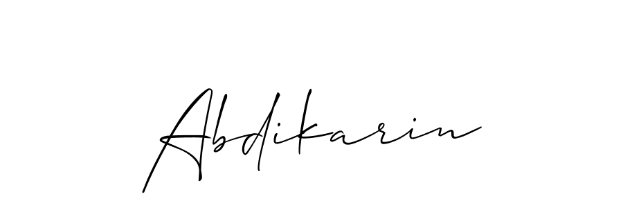 It looks lik you need a new signature style for name Abdikarin. Design unique handwritten (Allison_Script) signature with our free signature maker in just a few clicks. Abdikarin signature style 2 images and pictures png