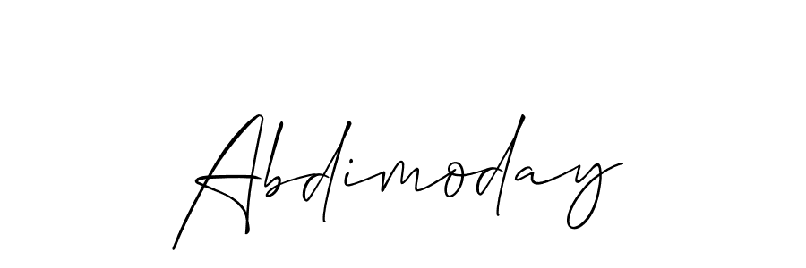 Also we have Abdimoday name is the best signature style. Create professional handwritten signature collection using Allison_Script autograph style. Abdimoday signature style 2 images and pictures png