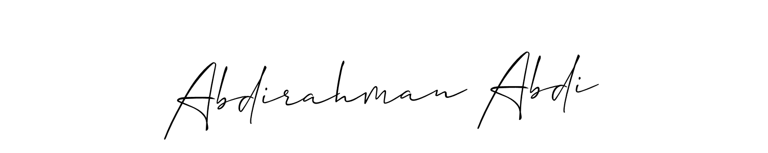 This is the best signature style for the Abdirahman Abdi name. Also you like these signature font (Allison_Script). Mix name signature. Abdirahman Abdi signature style 2 images and pictures png